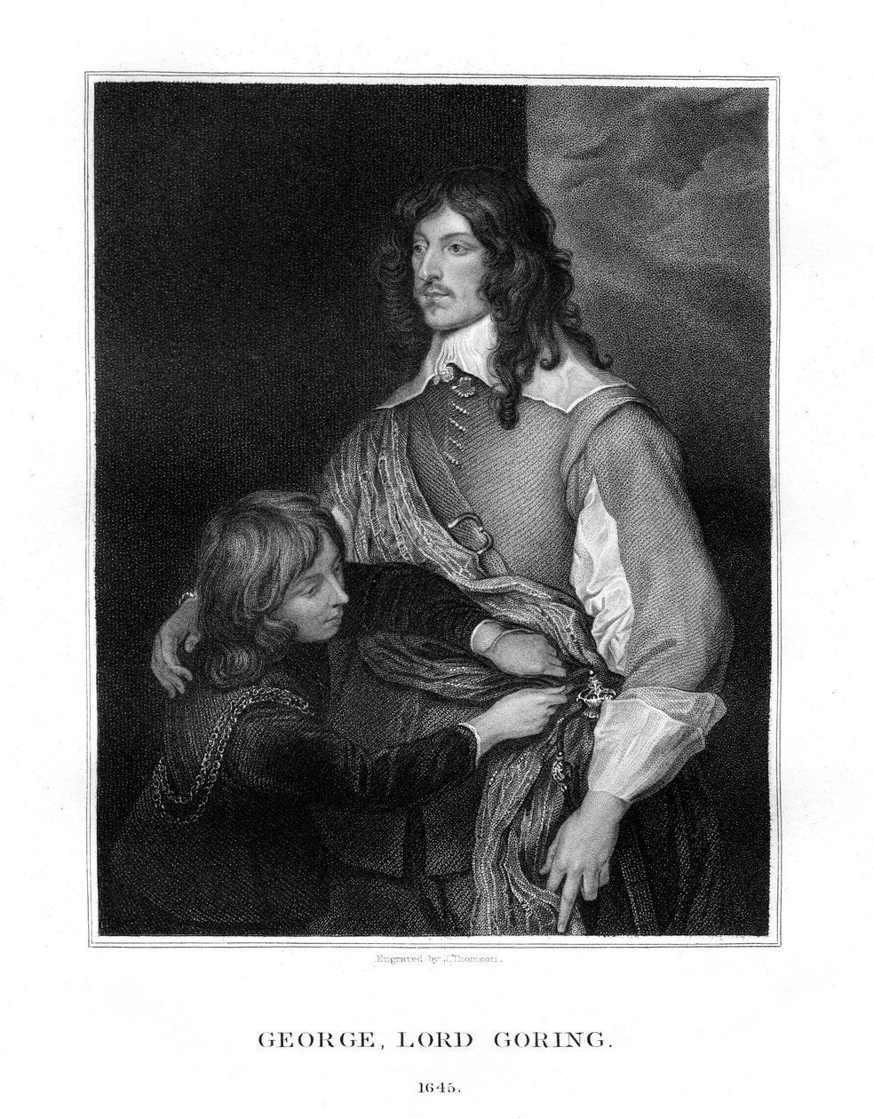 George Goring, Lord Goring, Engelse royalistische soldaat door J. Thomson