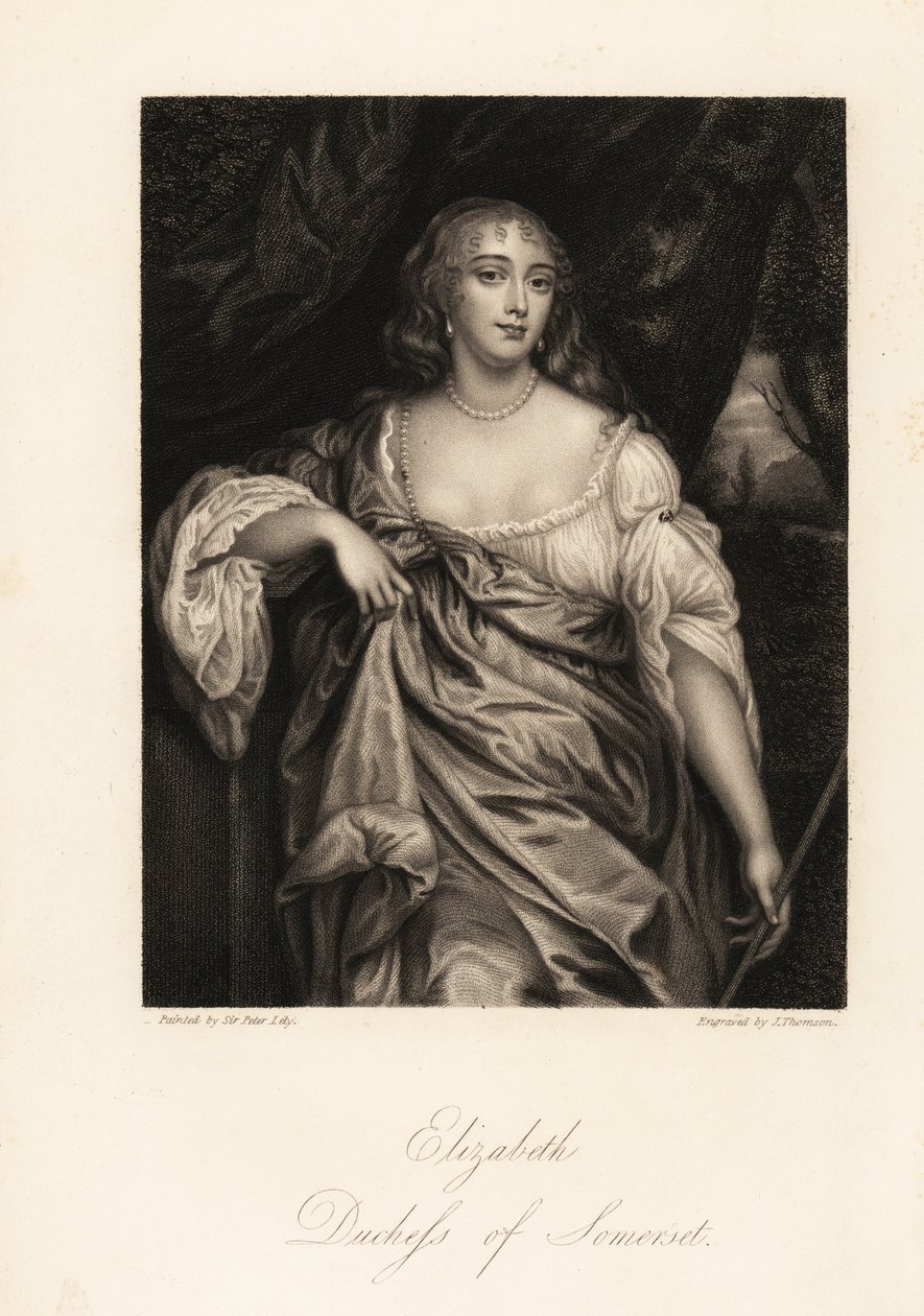 Portret van Lady Elizabeth Seymour, Hertogin van Somerset, voorheen Elizabeth Percy, erfgename en vriendin van Koningin Anne door J. Thomson