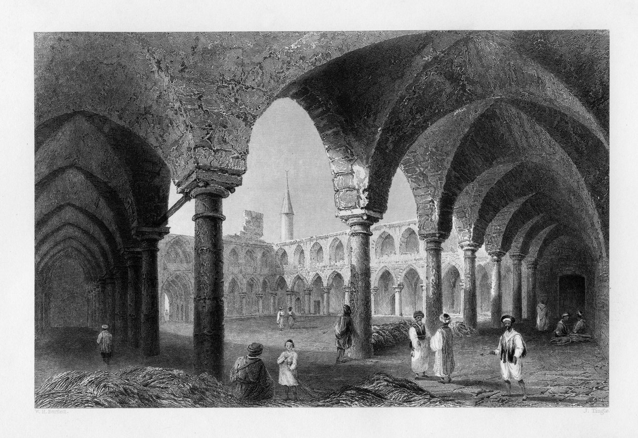 Oude gebouwen in St Jean DAcre Acre, Israël, 1841 door J. Tingle