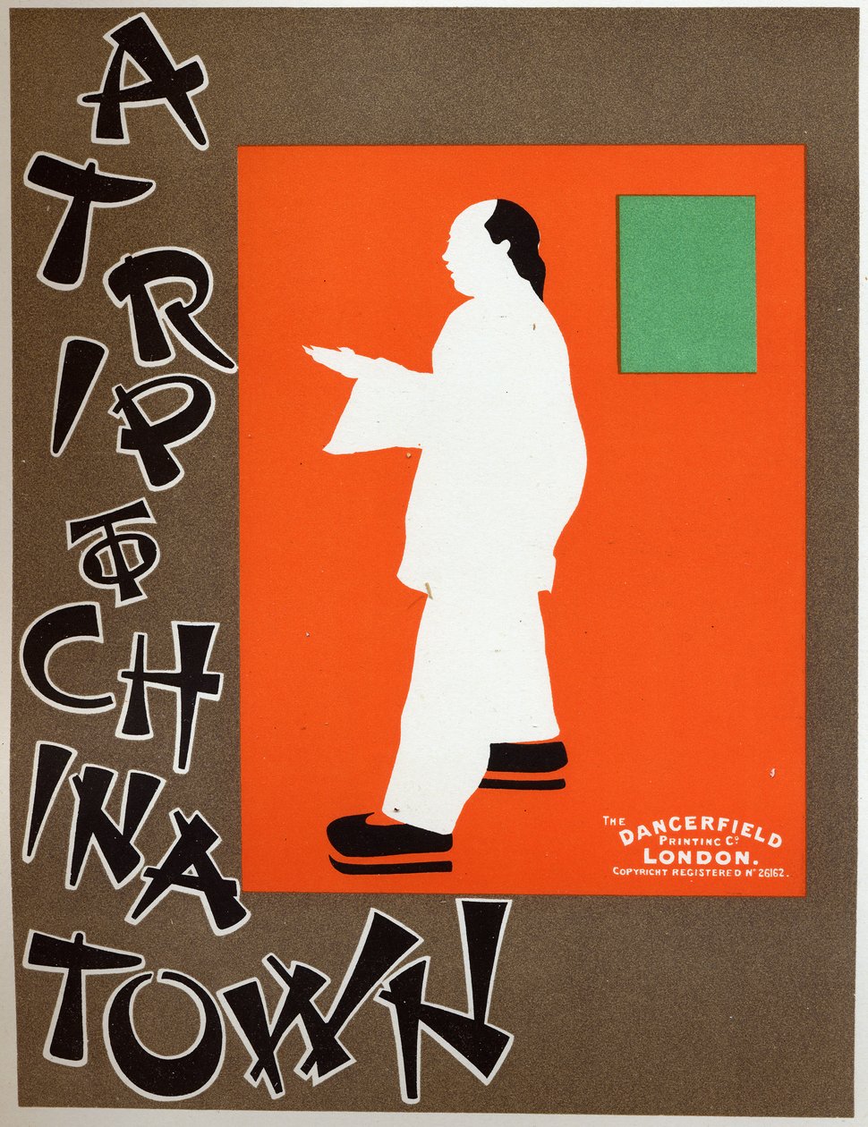 Kunst. Vermaak. Een reis naar Chinatown, musical door Charles Hoyt. Poster door Berggarstaff, Engeland, ca. 1891-1895 door J. and W. Beggarstaff