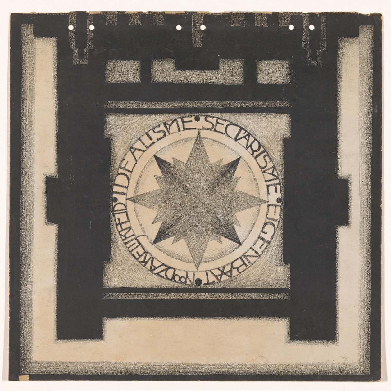 Achterkant omslag Wendingen 1920 door Jac Jongert