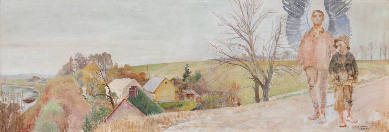 De engel met Tobias door Jacek Malczewski