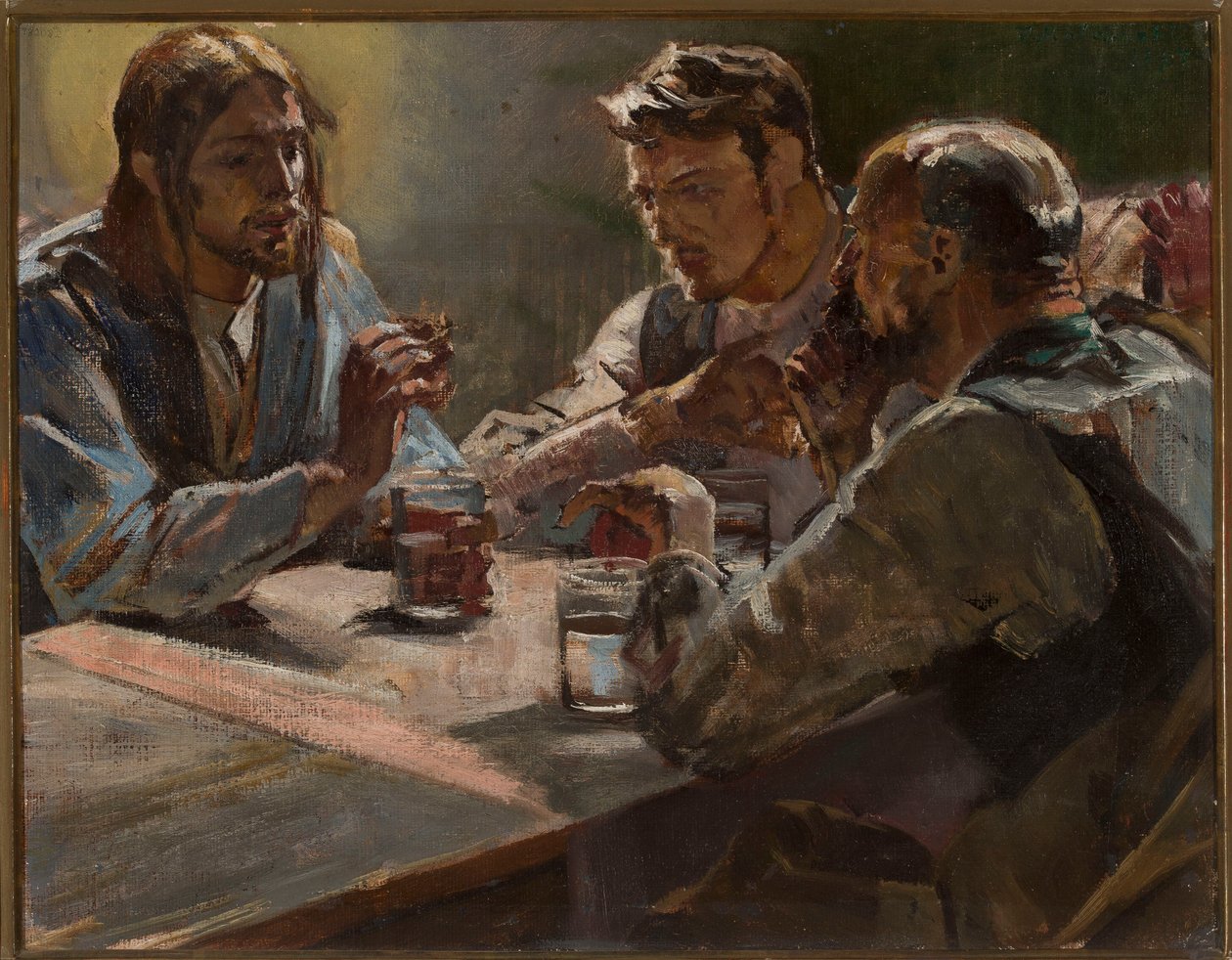 Christus in Emmaüs door Jacek Malczewski