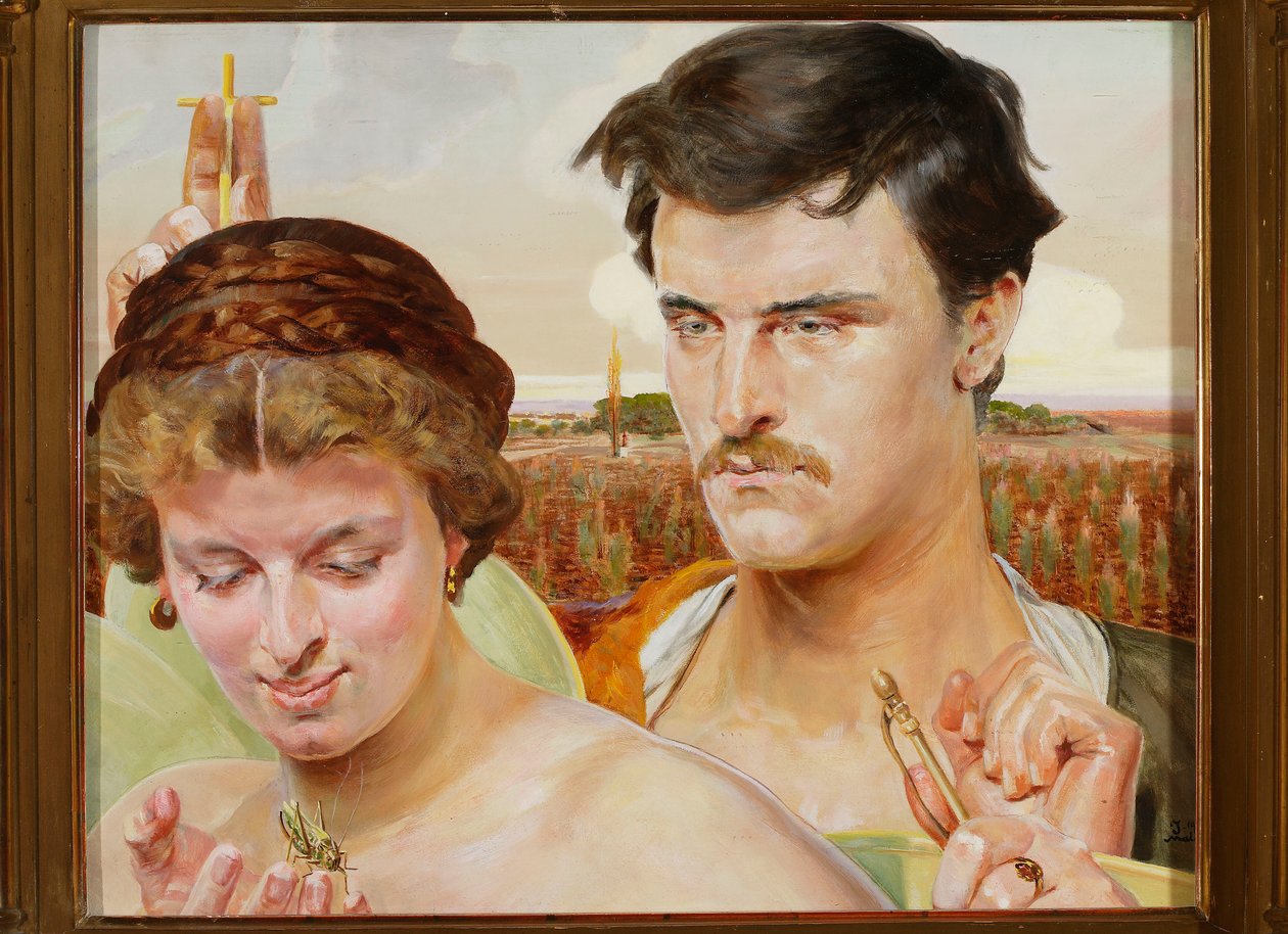 Muziek - rechterdeel van het drieluik door Jacek Malczewski