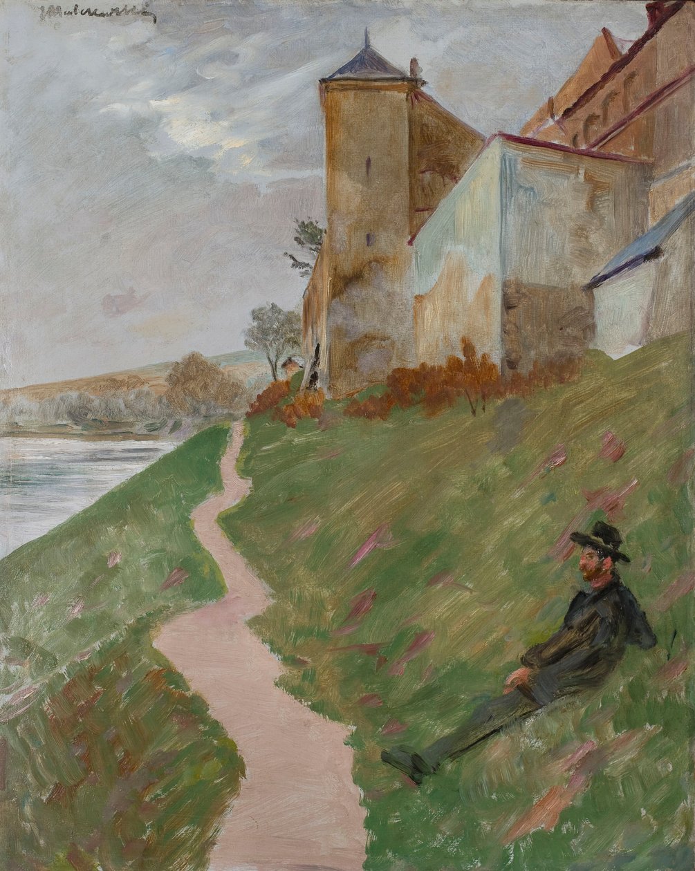 Op de heuvel van het Norbertinessenklooster door Jacek Malczewski