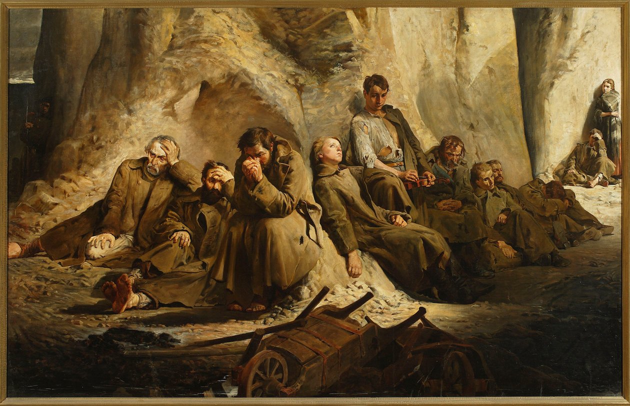 Zondag in de mijn (Rustdag in de mijn) door Jacek Malczewski