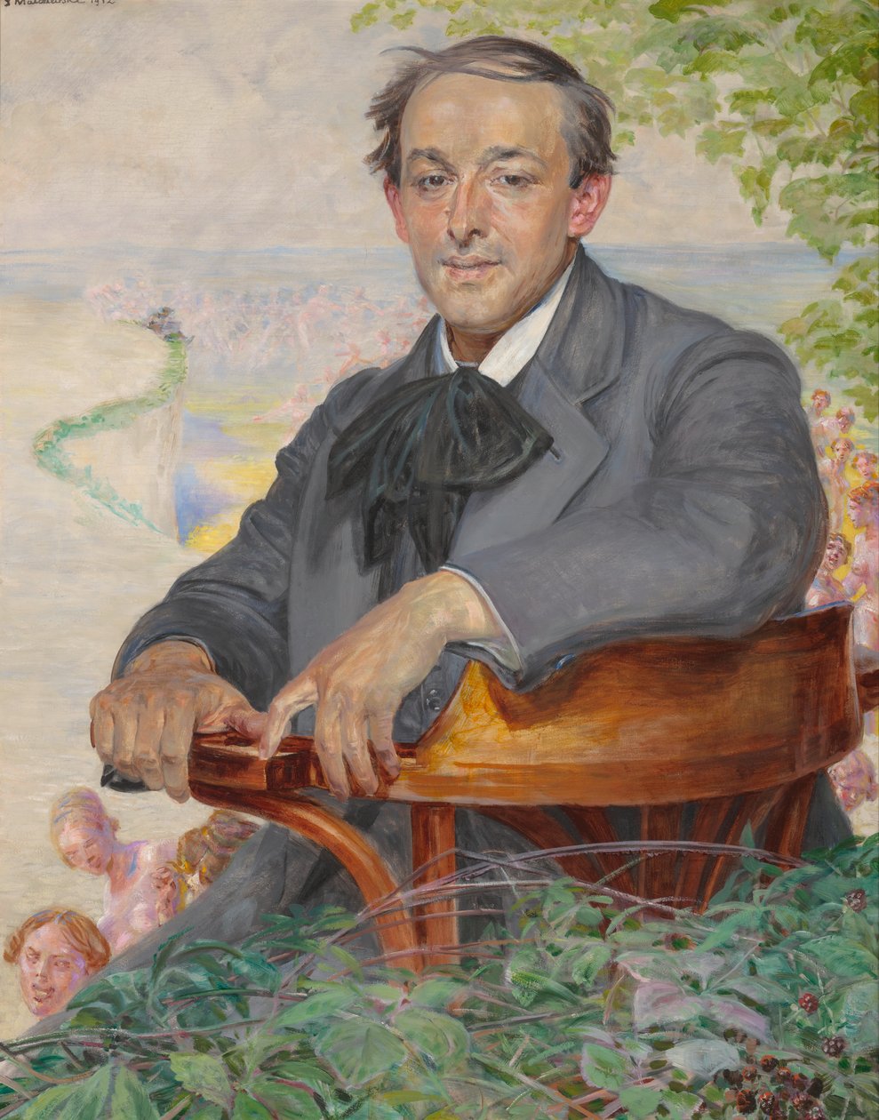 Portret van Marcin Samlicki door Jacek Malczewski
