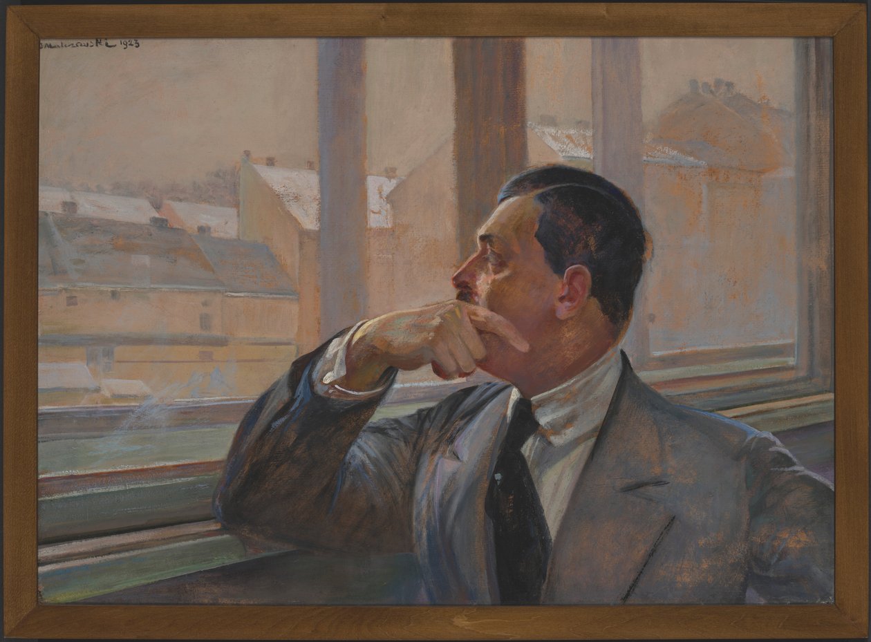 Portret van Mieczysław Gąsecki door Jacek Malczewski