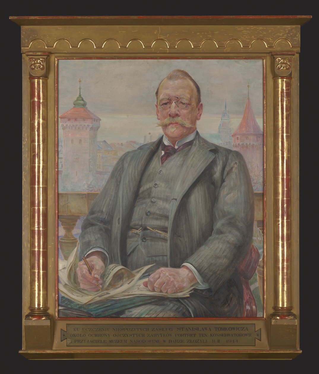 Portret van Stanisław Tomkowicz door Jacek Malczewski