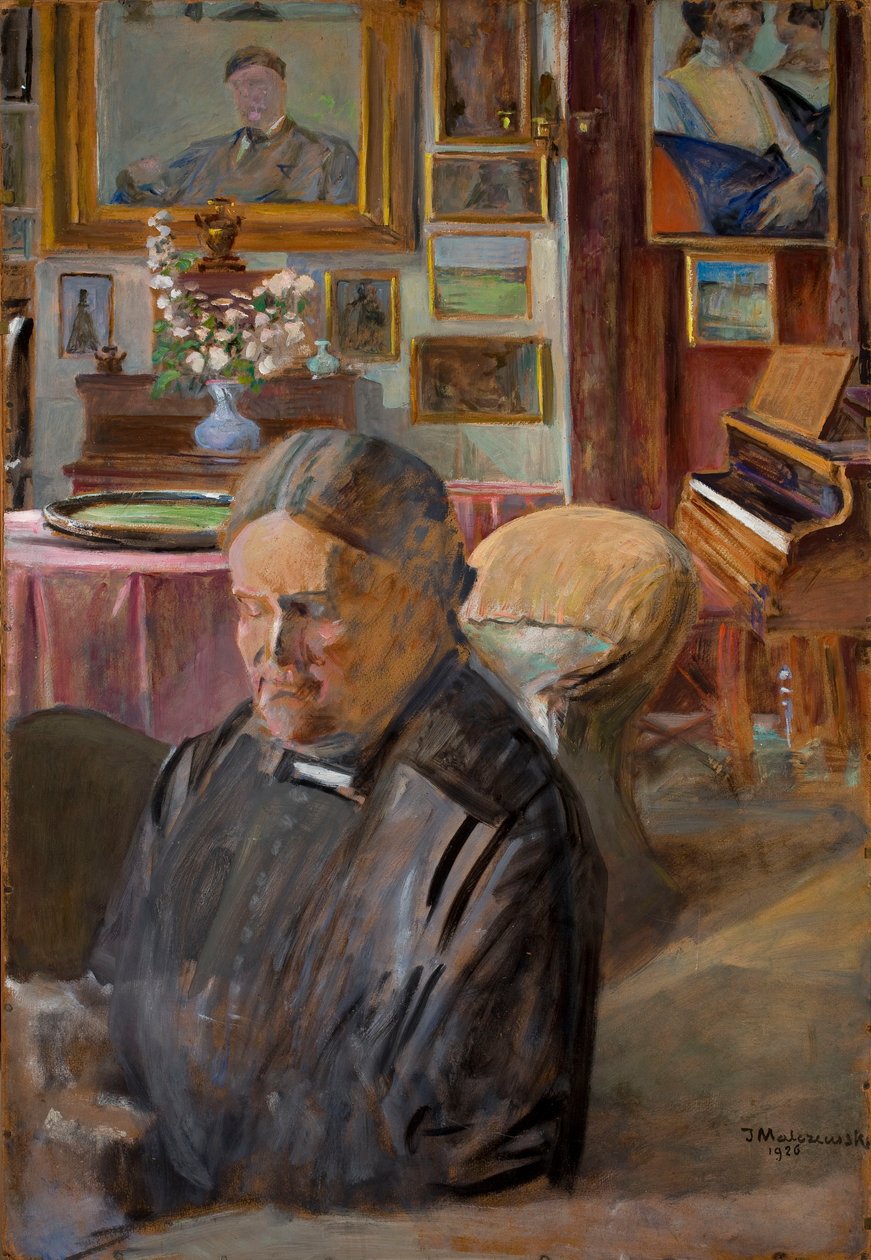 Helena, de zus van de kunstenaar, in het interieur door Jacek Malczewski
