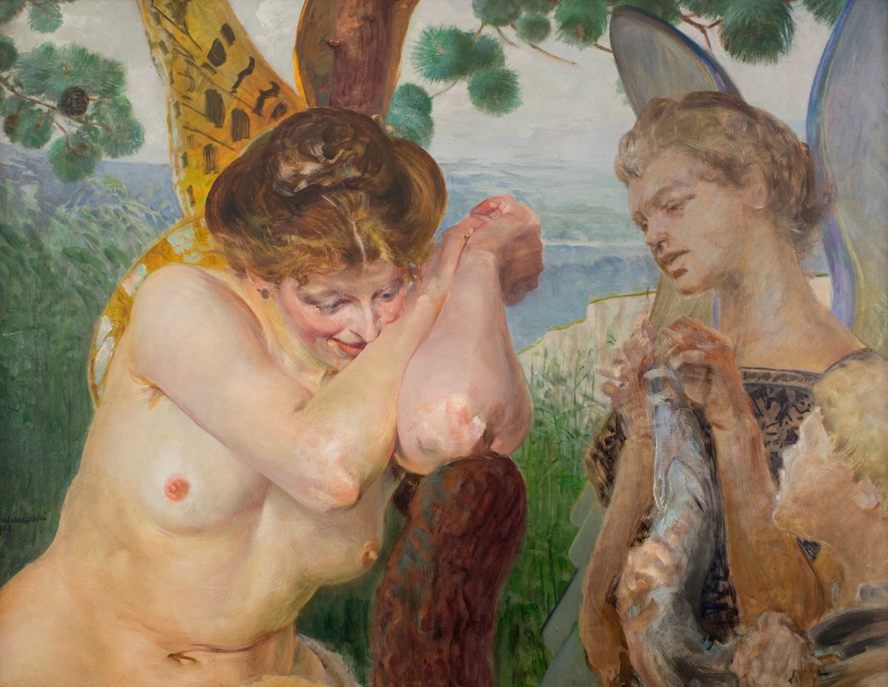 Tobias met een harpij door Jacek Malczewski