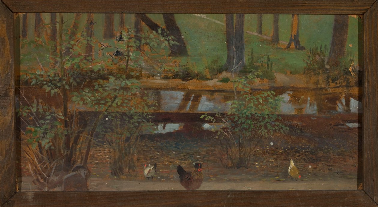 Uitzicht op de vijver door Jacek Malczewski