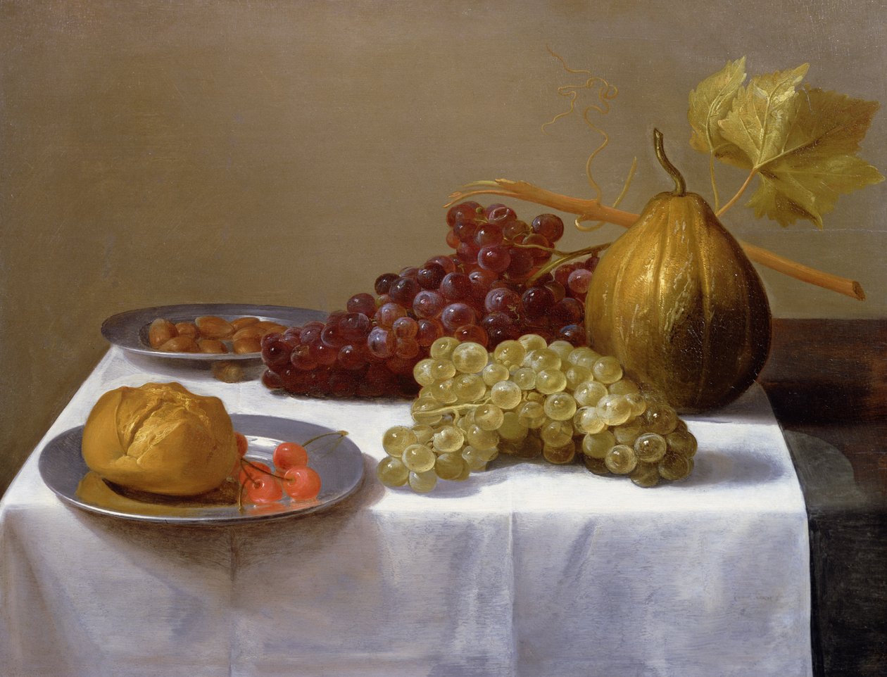 Stilleven met fruit door Jacob  Foppens van Es