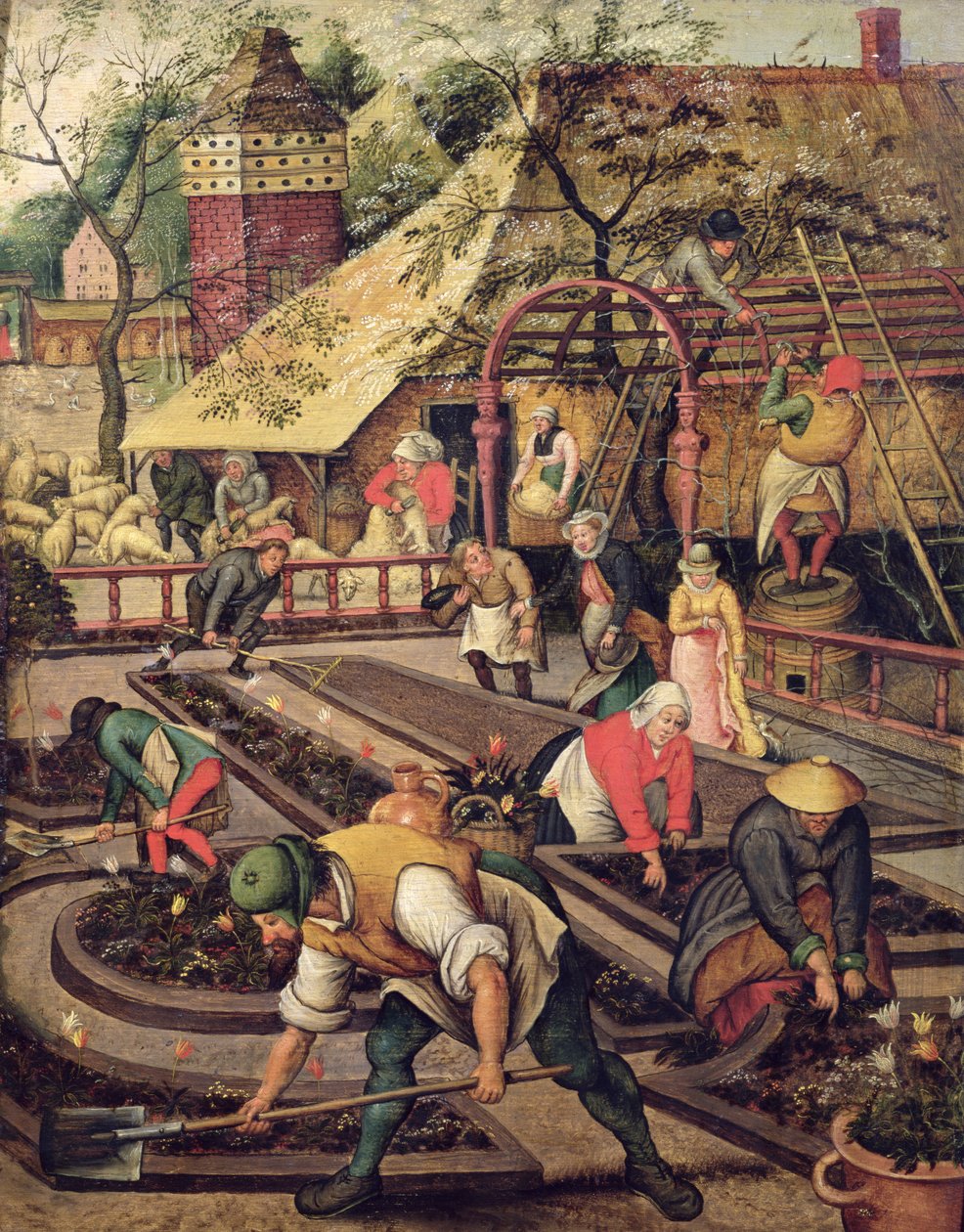 De Lente door Jacob Grimmer