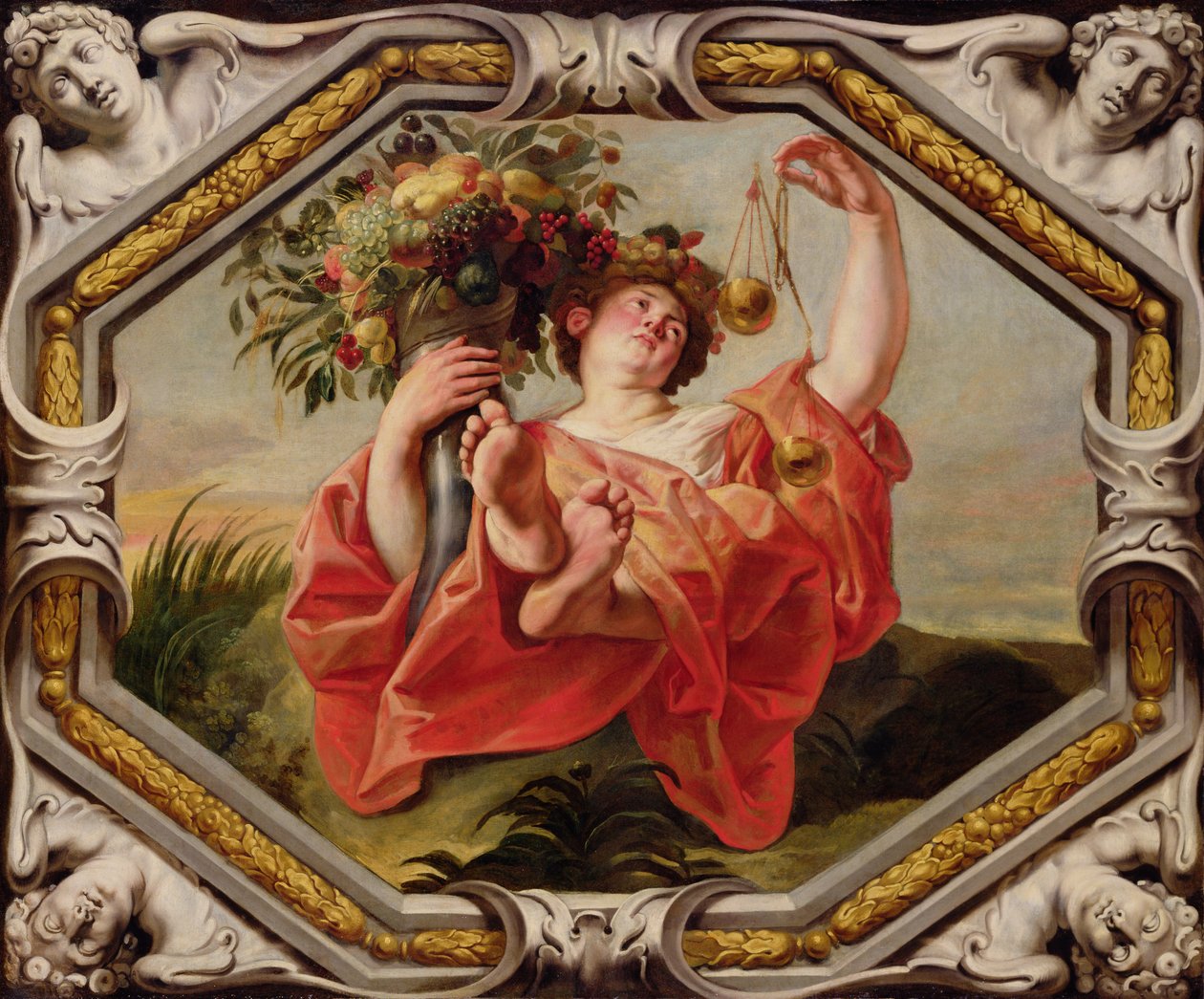 Weegschaal, van de tekens van de dierenriem door Jacob Jordaens