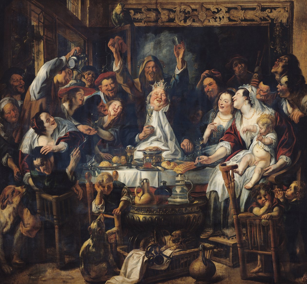 De koning drinkt door Jacob Jordaens
