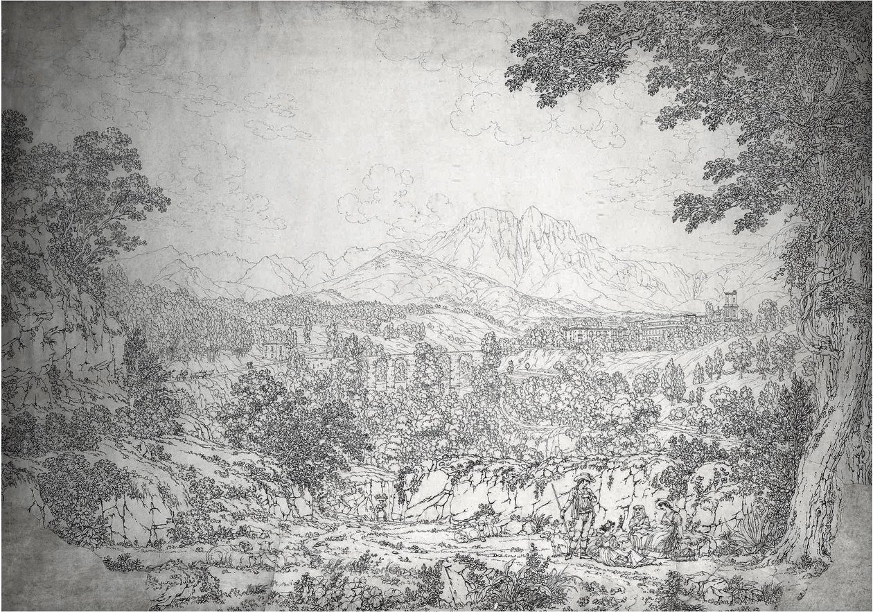 Uitzicht op Cava dei Tirreni door Jacob Philippe Hackert