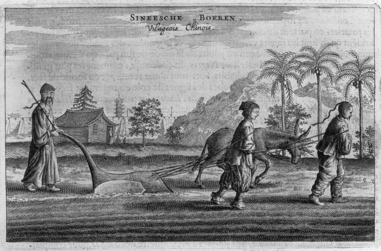 Chinese boeren, een algemene beschrijving uit een verslag van een Nederlandse ambassade naar China, 1665 door Jacob van Meurs