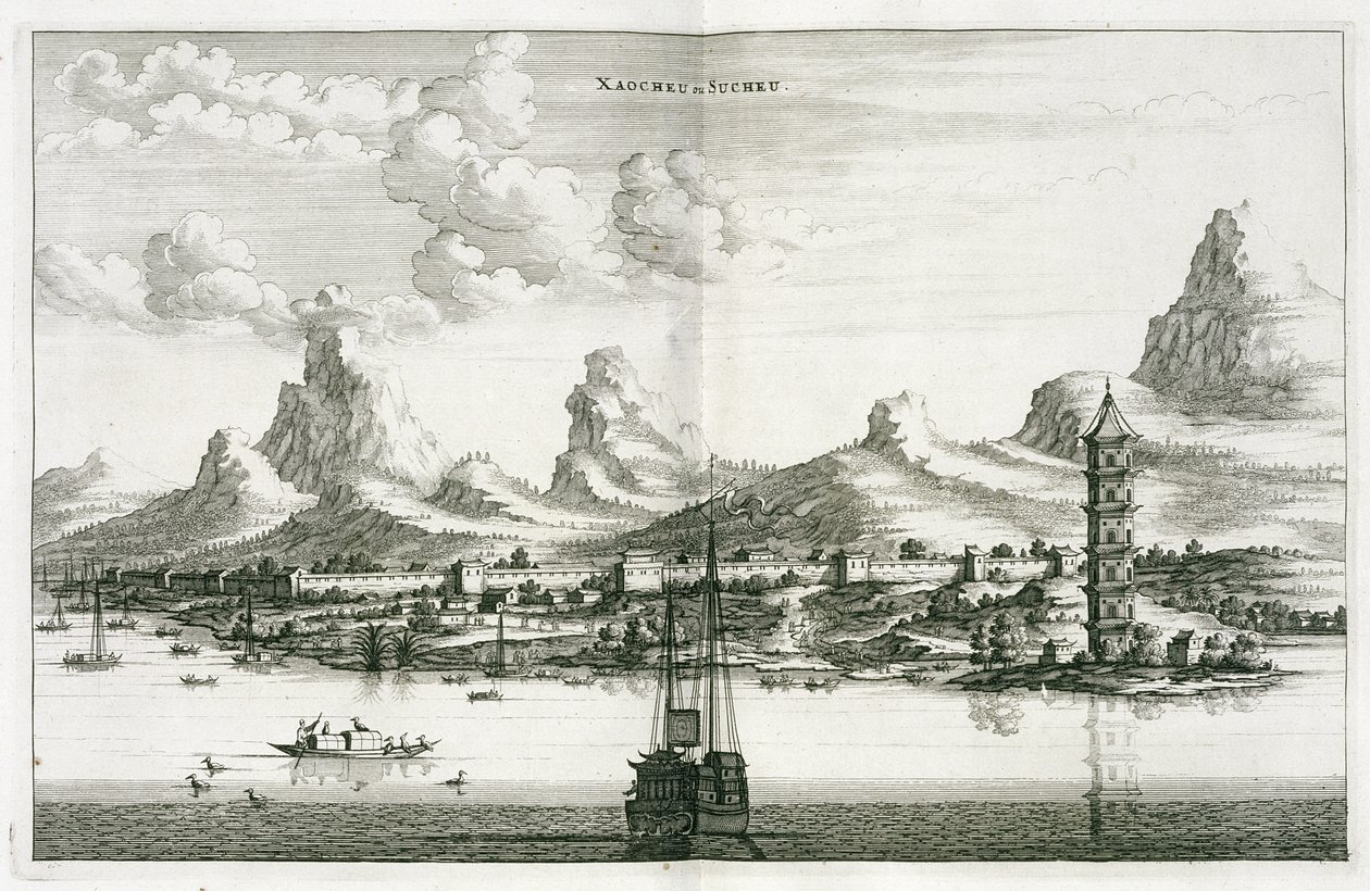 Xaocheu of Sucheu, uit een verslag van een Nederlandse ambassade naar China, 1665 door Jacob van Meurs