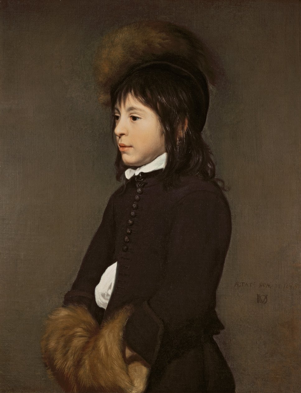 Portret van een jongen van 11 jaar, 1650 door Jacob van Oost