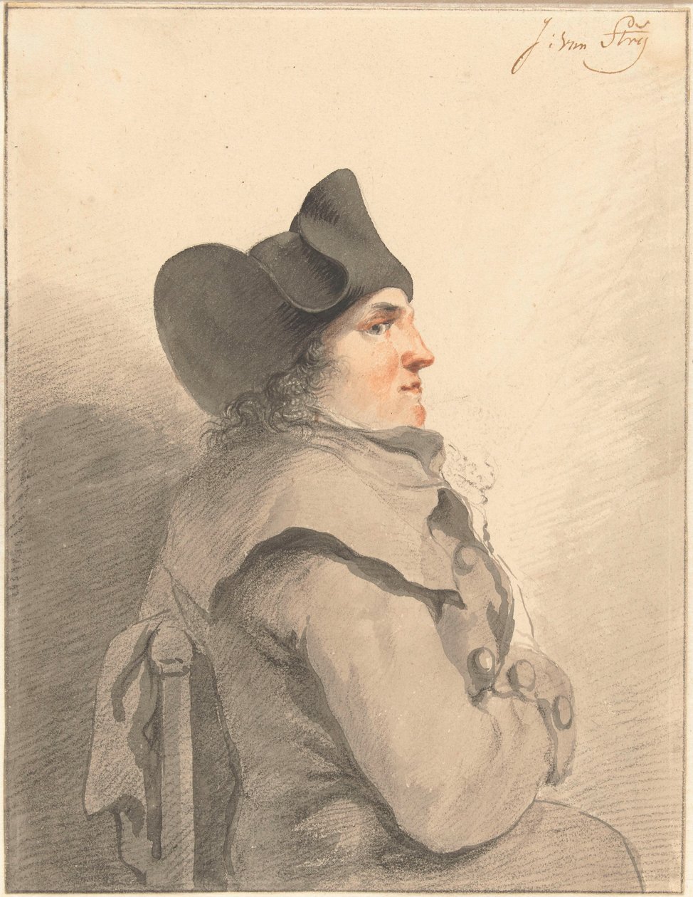 Portret van een man door Jacob van Strij