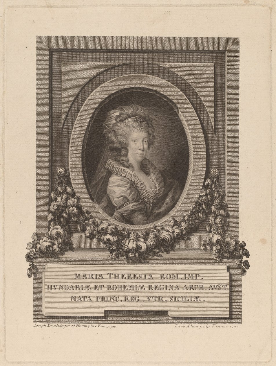 Marie-Thérèse, Heilige Roomse Keizerin door Jacob Adam after Josef Kreutzinger