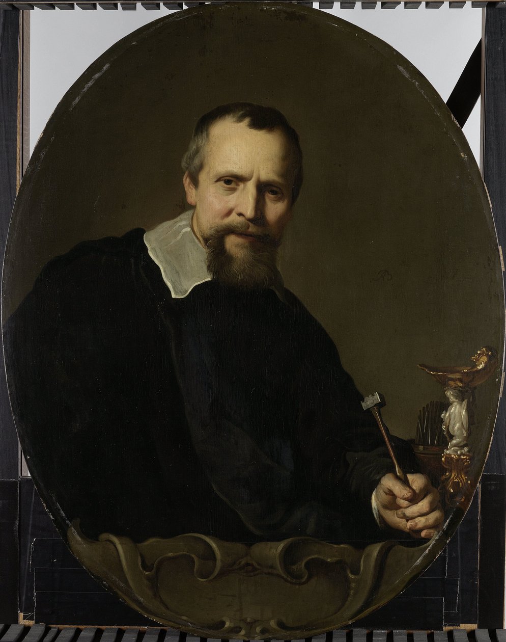 Portret van Johannes Lutma door Jacob Adriaensz. Backer