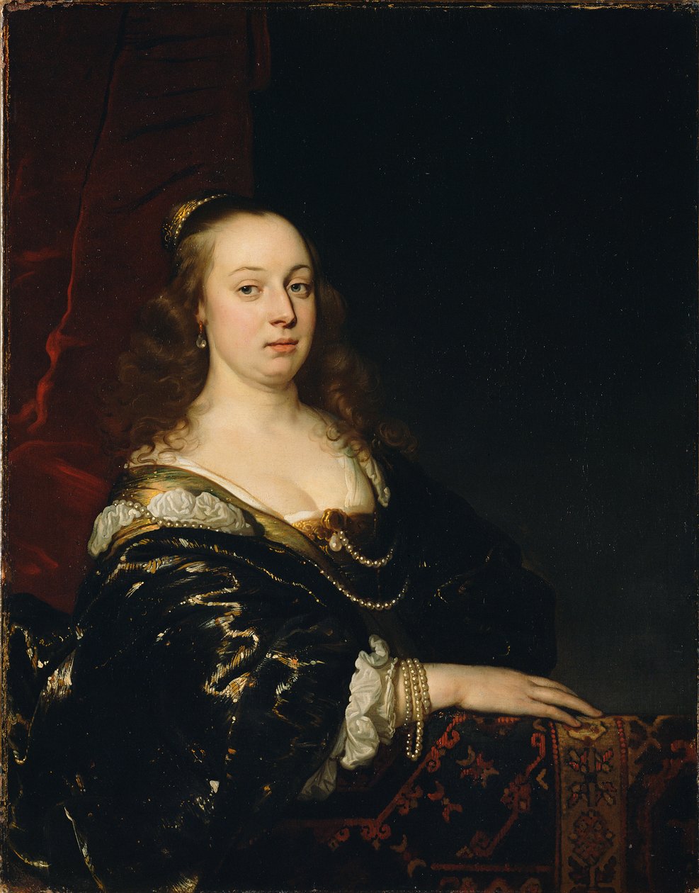 Portret van een vrouw door Jacob Adriaensz Backer