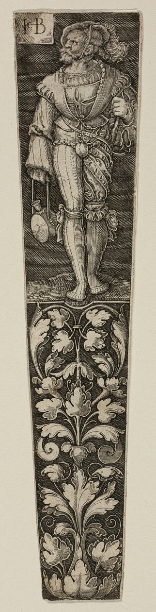 Dolkschede met een Landsknecht door Jacob Binck