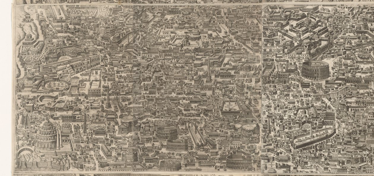 Plattegrond van Rome ten tijde van keizer Augustus door Jacob Bos