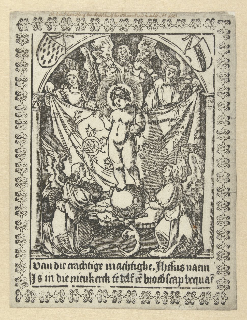 Bidprent voor broederschap van Jezus door Jacob Cornelisz van Oostsanen (school of)