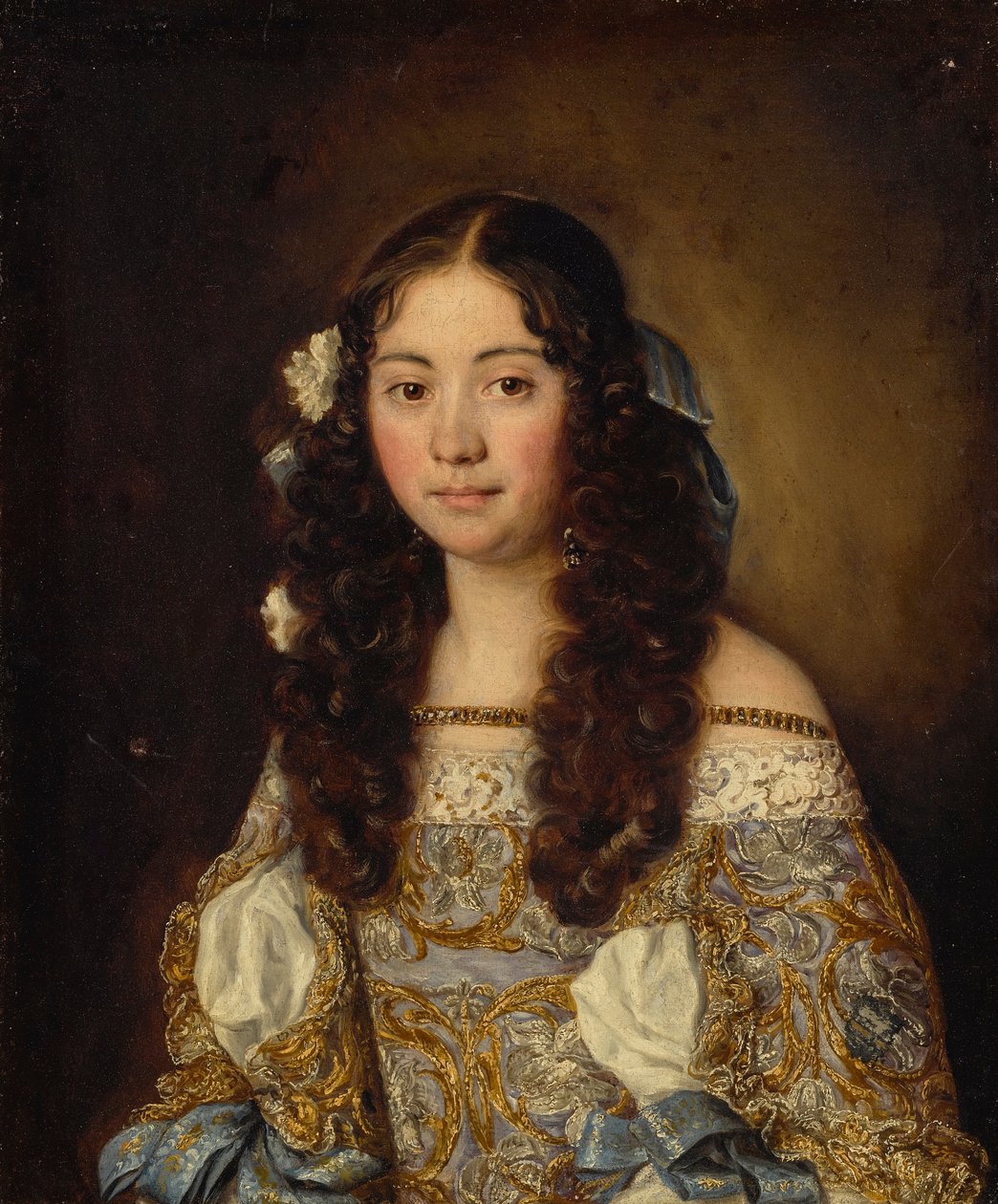 Portret van Laura Chigi door Jacob Ferdinand Voet