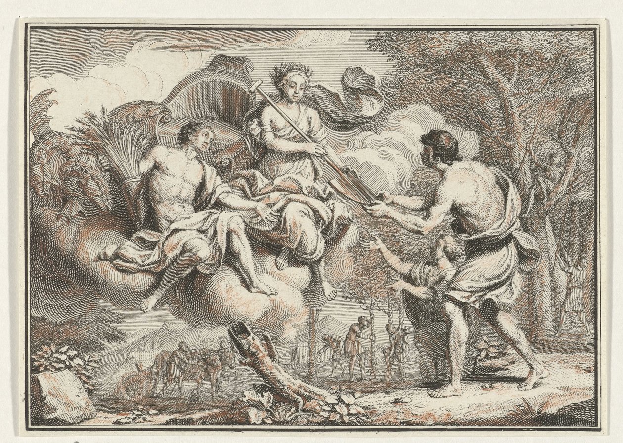 Ceres verschijnt aan de boeren Voorstellingen uit Vergilius