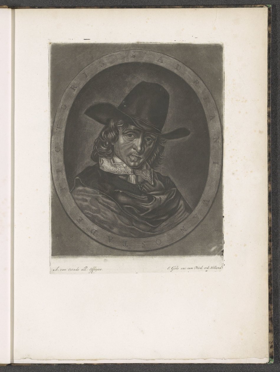 Portret van Adriaen van Ostade door Jacob Gole