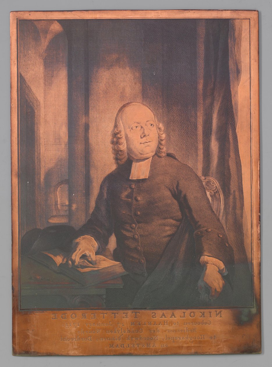 Portret van Nicolaas van Tetterode door Jacob Houbraken (signed by artist)