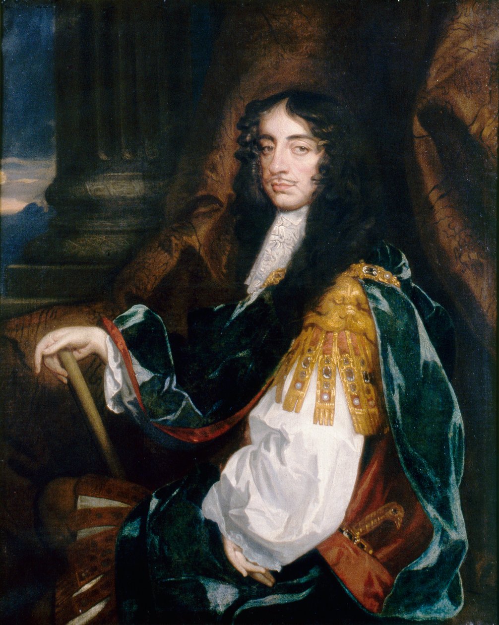 Portret van Karel II, c.1660 door Jacob Huysmans