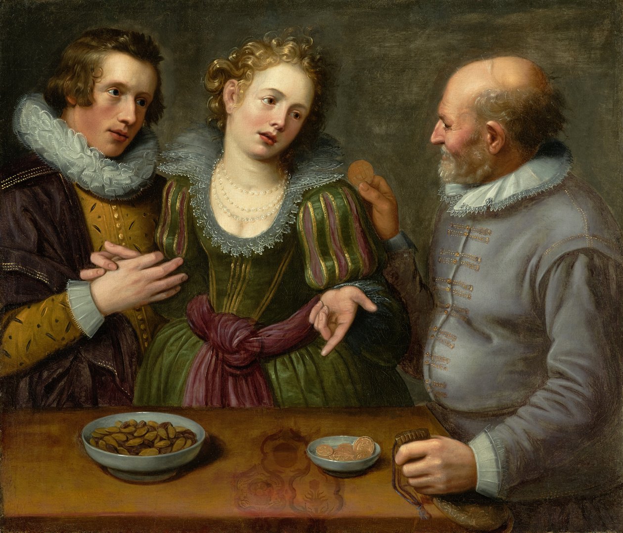 Een allegorie van ongelijke liefde, circa 1620s door Jacob II de Gheyn