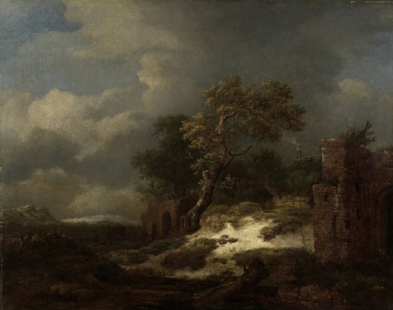 Landschap met ruïnes door Jacob van Ruisdael