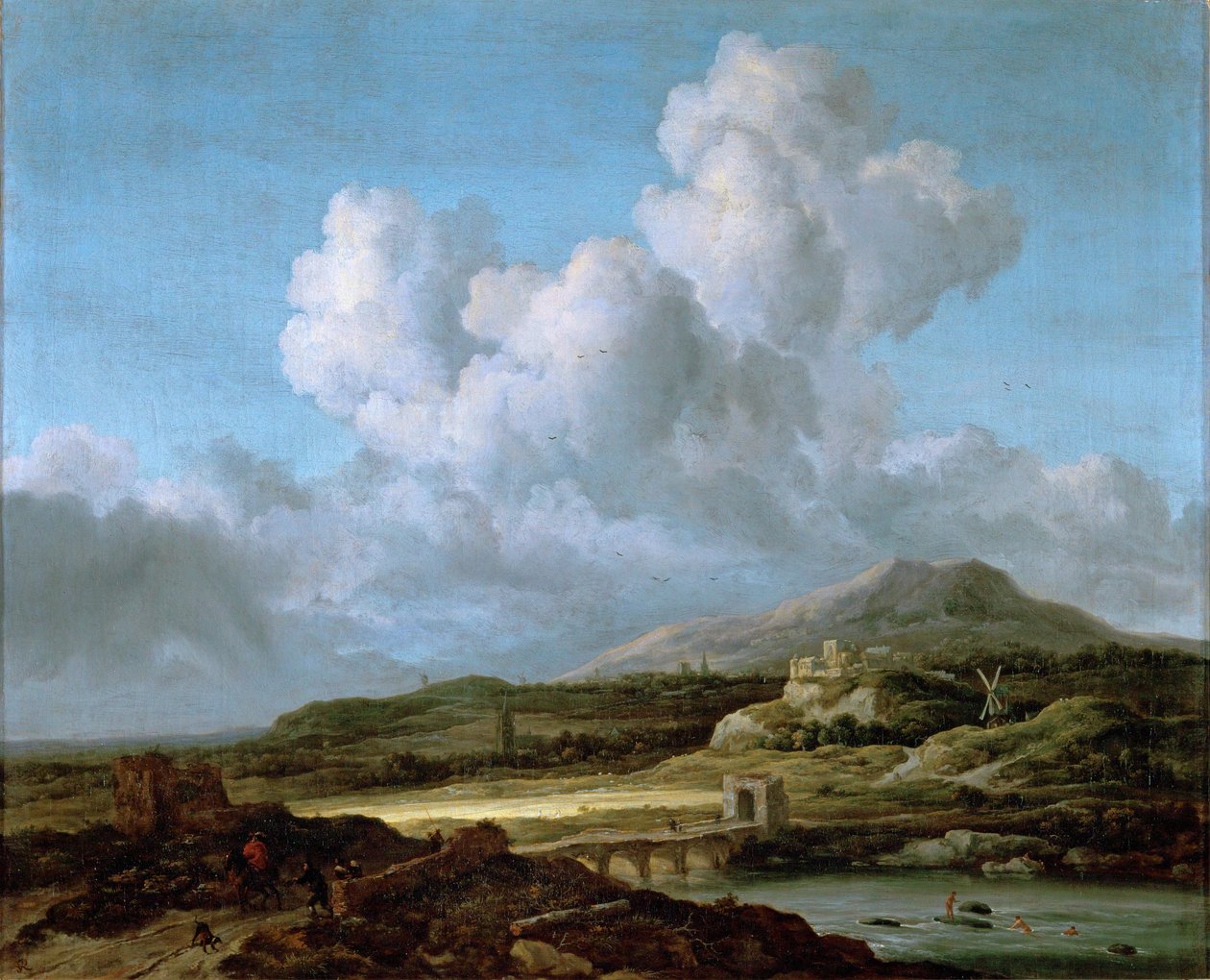 Le coup de soleil - de zonnestraal ... door Jacob Isaaksz. or Isaacksz. van Ruisdael