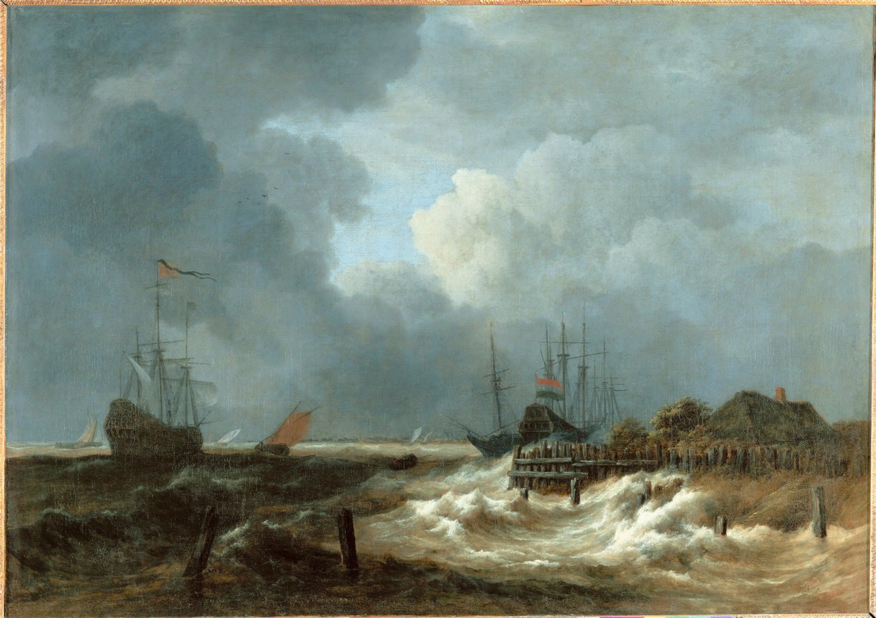 De storm ... door Jacob Isaaksz. or Isaacksz. van Ruisdael