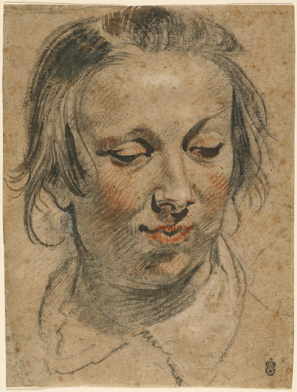 Hoofd van een vrouw door Jacob Jordaens