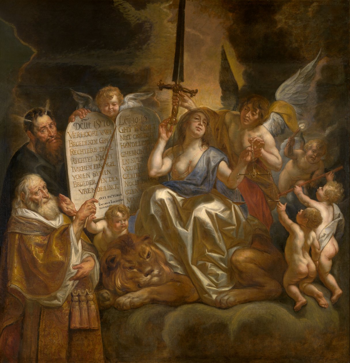 Menselijke Wet Gebaseerd op de Goddelijke Gerechtigheid door Jacob Jordaens
