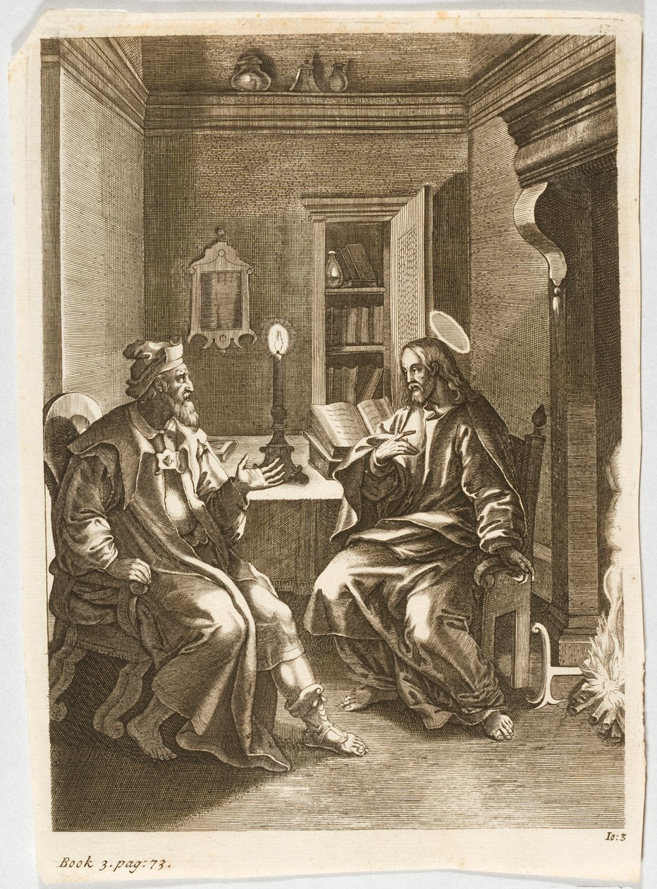 Jezus onderwijst Nicodemus door Jacob Jordaens
