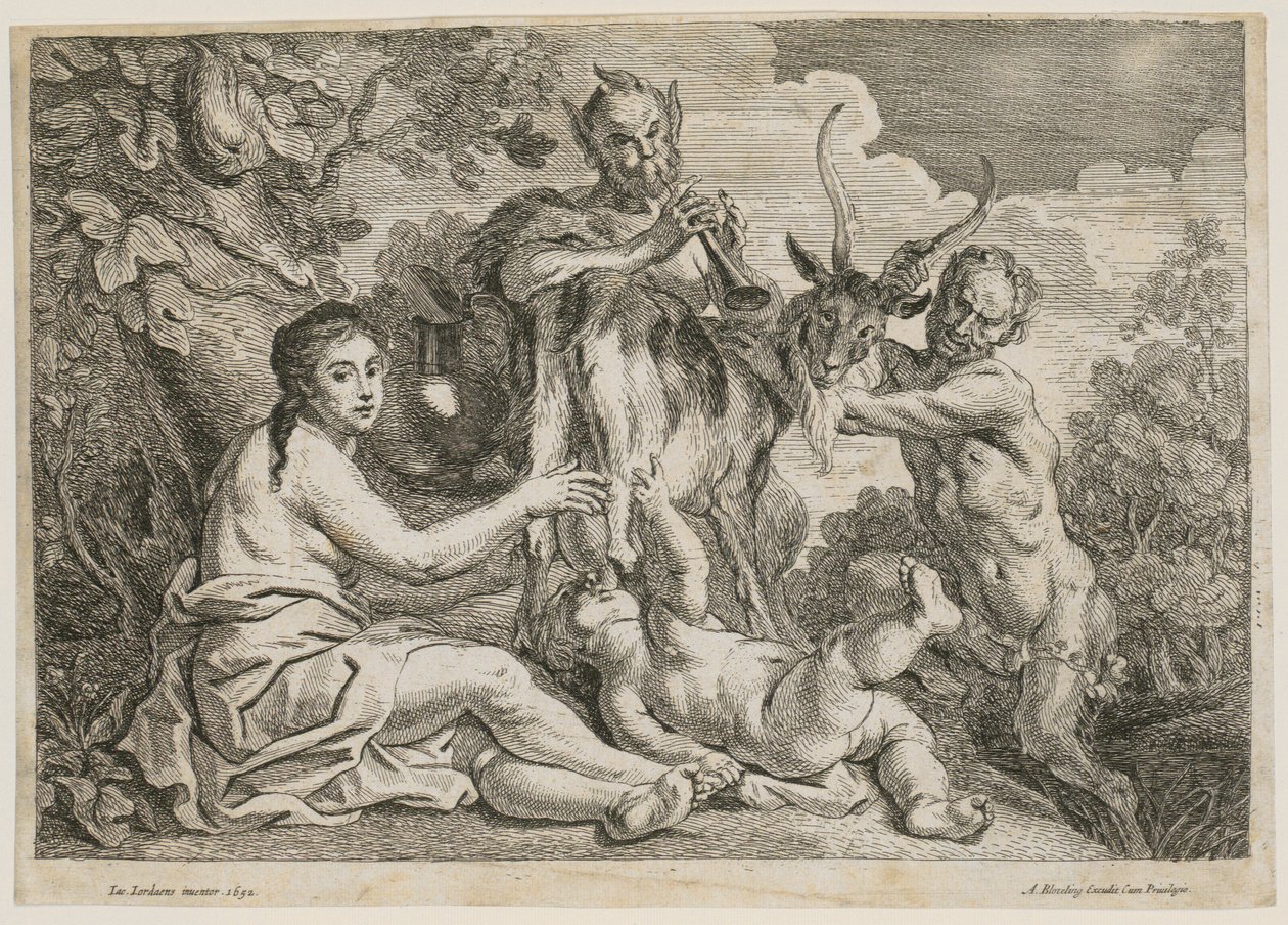 Jupiter gevoed door de geit Amalthea door Jacob Jordaens