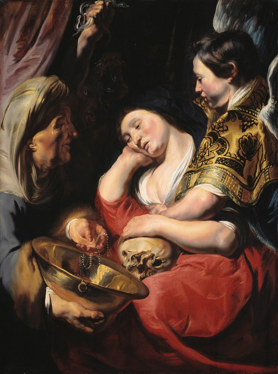 De verleiding van de Magdalena door Jacob Jordaens