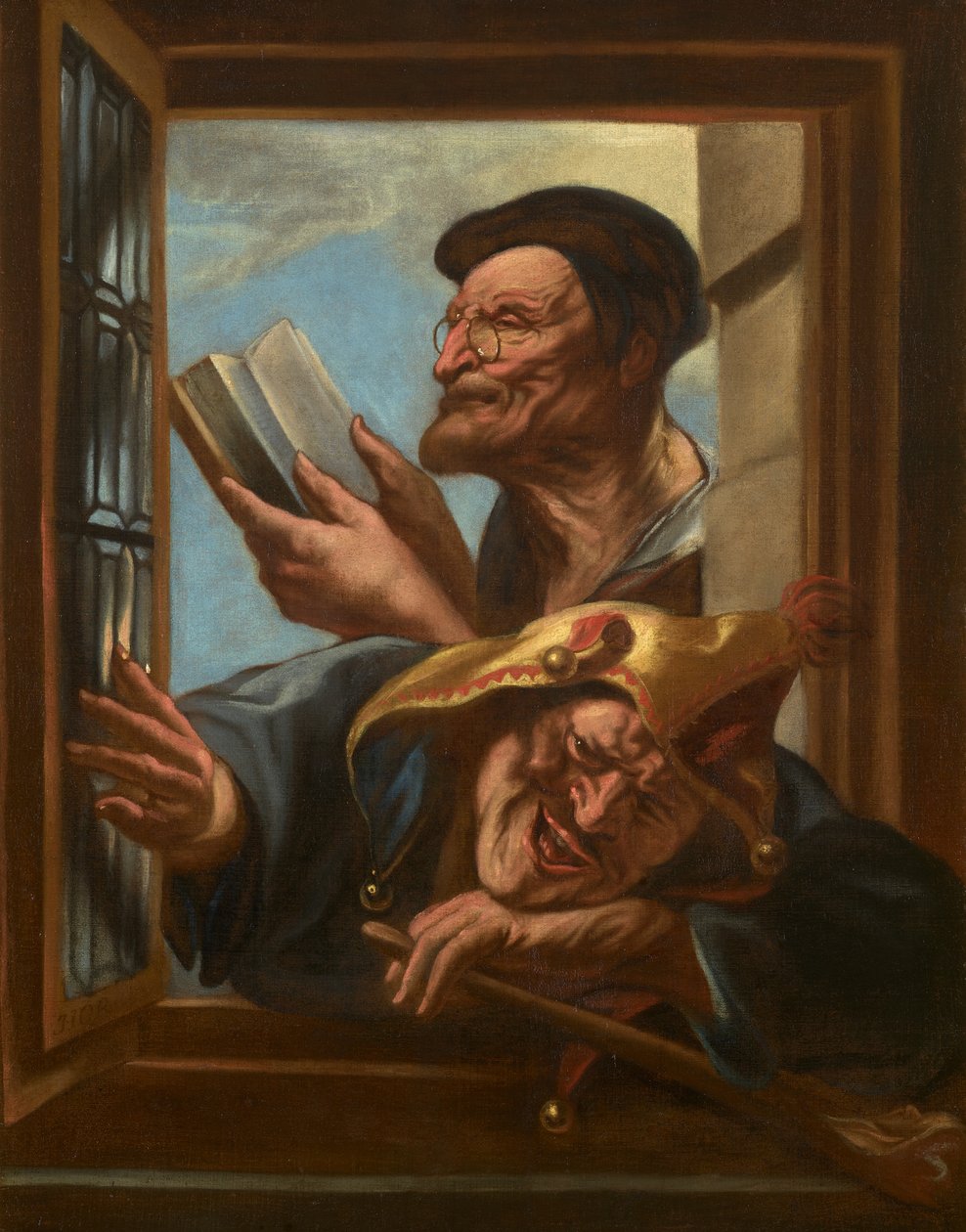 De wijze man en de nar door Jacob Jordaens