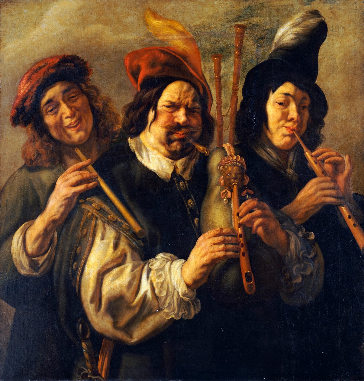 Drie muzikanten door Jacob Jordaens
