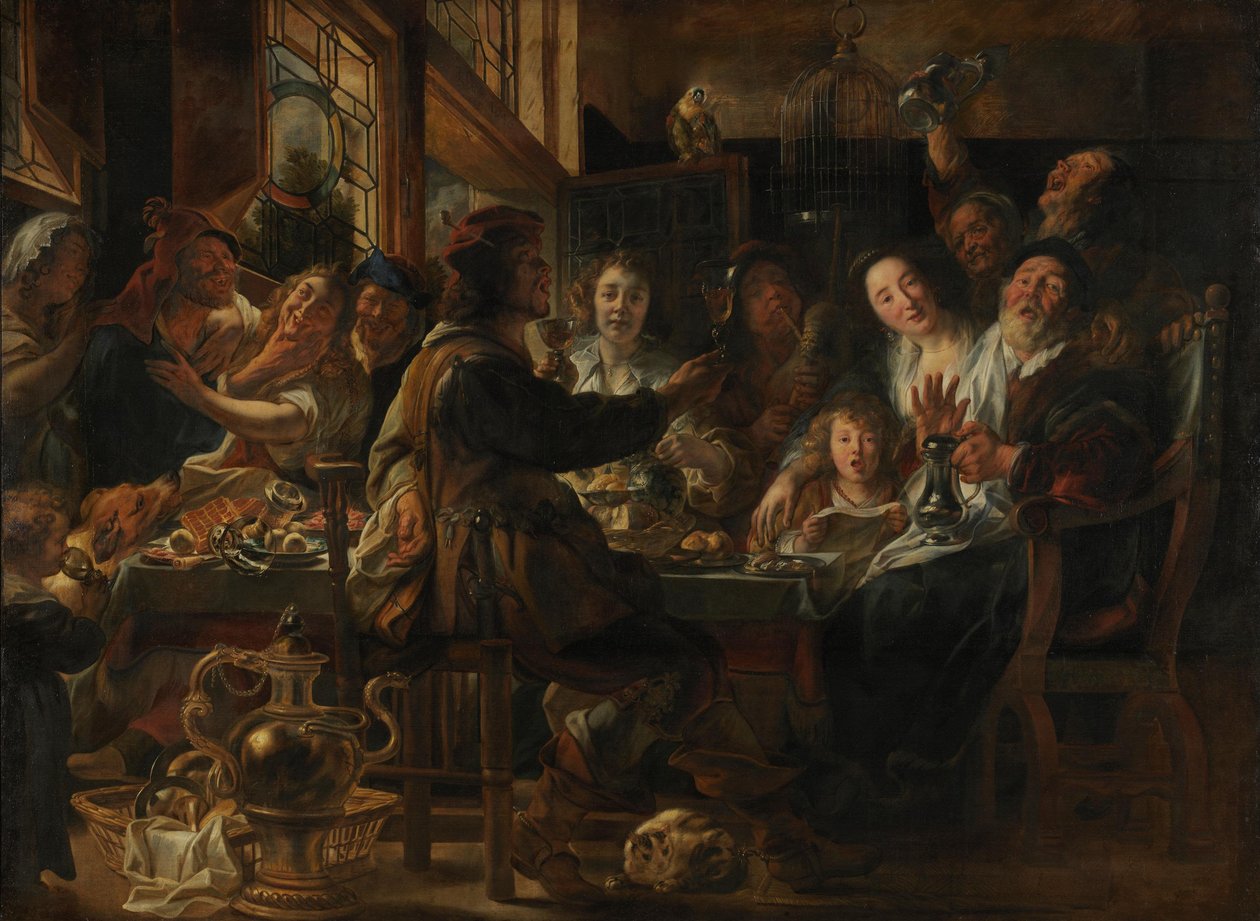 Zo de ouden zongen, piepen de jongen door Jacob Jordaens