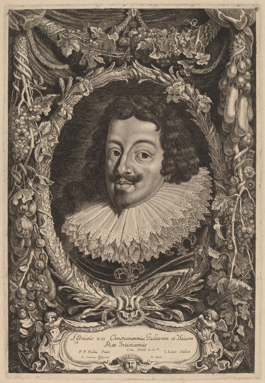Lodewijk XIII, koning van Frankrijk door Jacob Louis after Sir Peter Paul Rubens