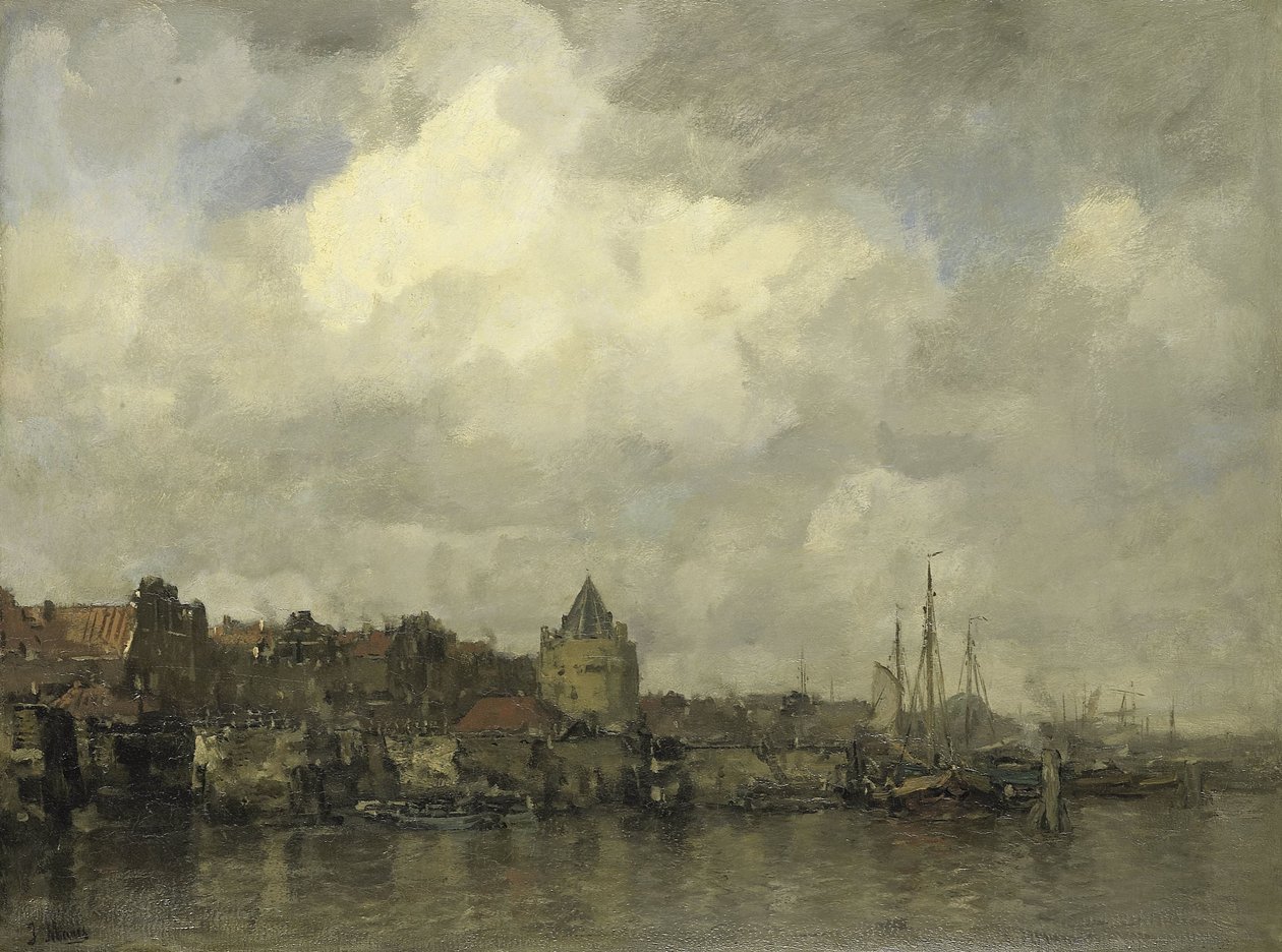 De Schreierstoren aan de Buitenkant te Amsterdam door Jacob Maris